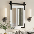 Amara Rustic Farmhouse Solid Wood Framed Tempered Glass Wall Mirror