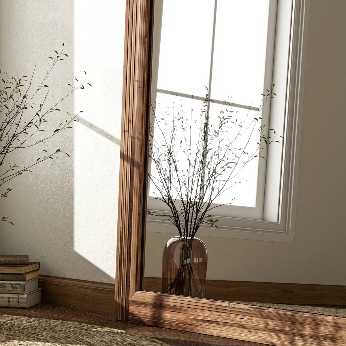 Wood Framed Wall Mirror